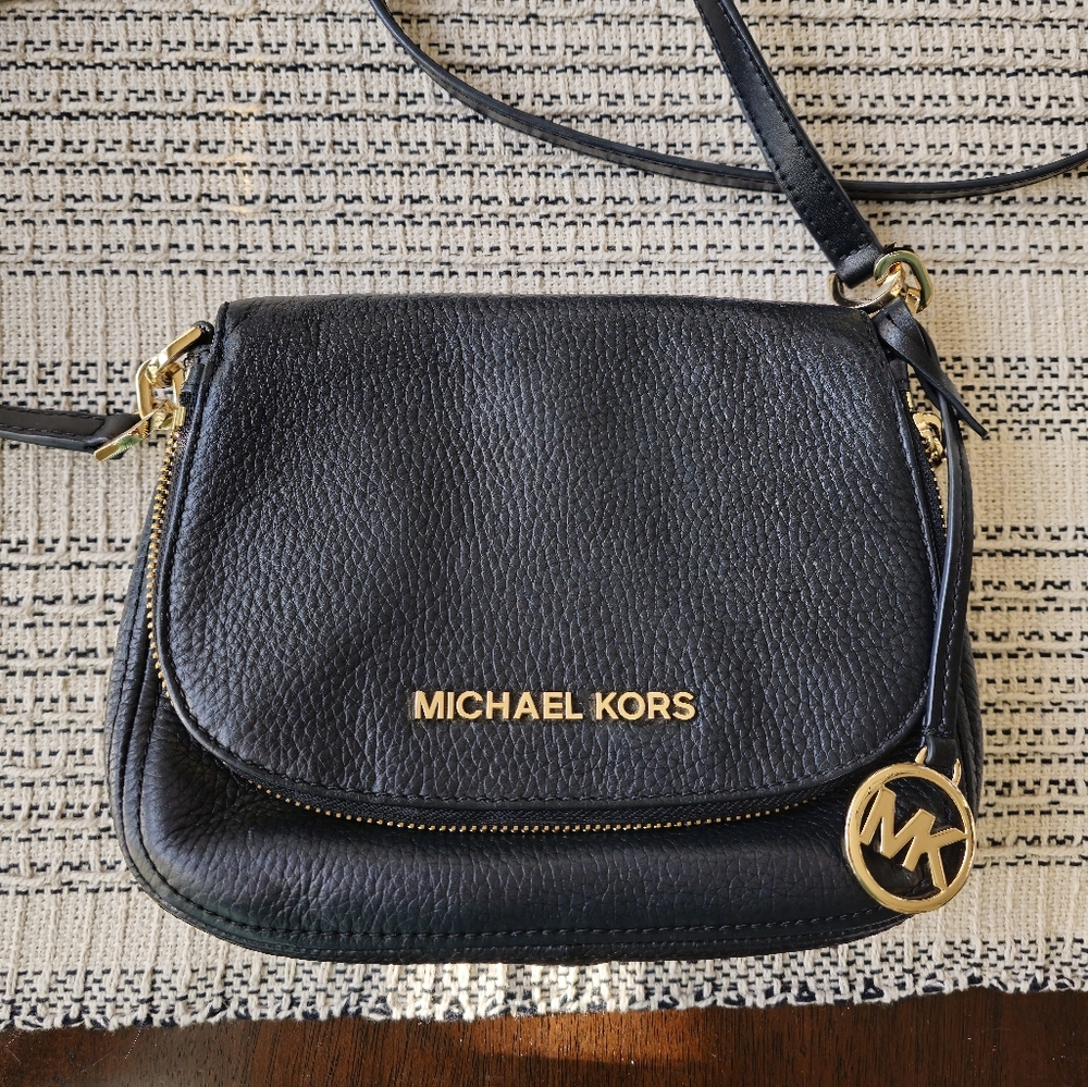 Michael Kors Bedford Small Flap Leather Crossbody Black